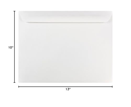 JAM PAPER 10 x 13 Booklet Envelopes - White - 25/Pack - Image 3